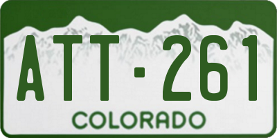 CO license plate ATT261