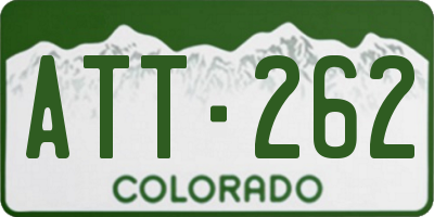 CO license plate ATT262