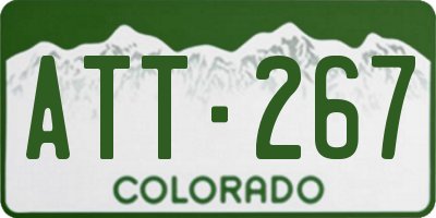 CO license plate ATT267