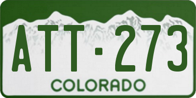 CO license plate ATT273