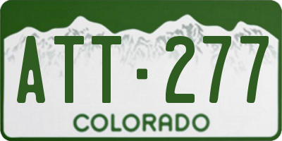 CO license plate ATT277