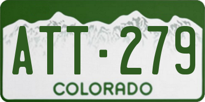 CO license plate ATT279