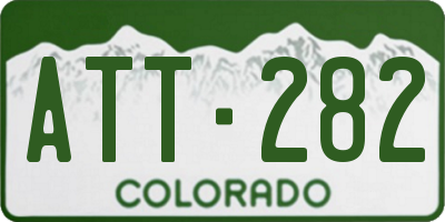 CO license plate ATT282