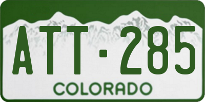 CO license plate ATT285
