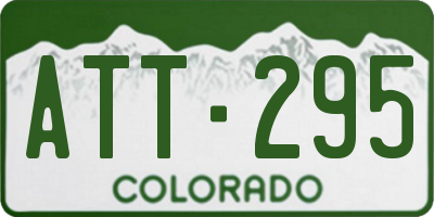 CO license plate ATT295