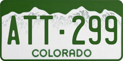 CO license plate ATT299