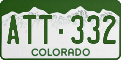 CO license plate ATT332
