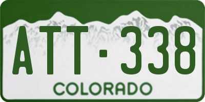 CO license plate ATT338