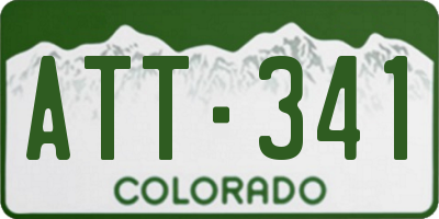 CO license plate ATT341