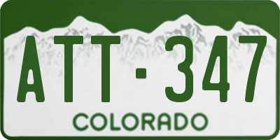 CO license plate ATT347