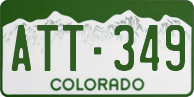 CO license plate ATT349