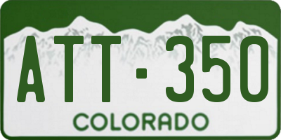 CO license plate ATT350