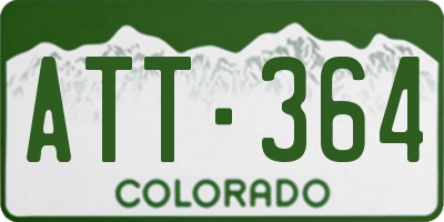 CO license plate ATT364