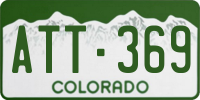 CO license plate ATT369