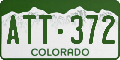 CO license plate ATT372