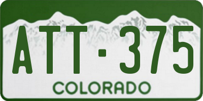 CO license plate ATT375