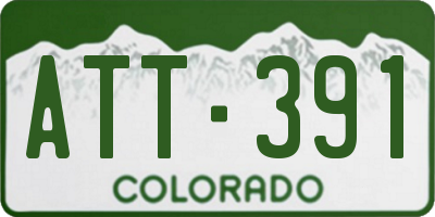 CO license plate ATT391