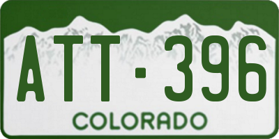 CO license plate ATT396