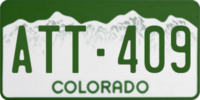 CO license plate ATT409