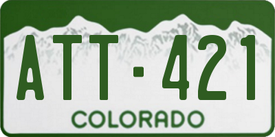 CO license plate ATT421