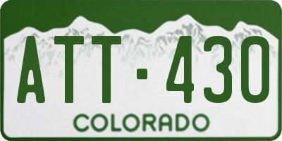 CO license plate ATT430