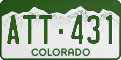 CO license plate ATT431