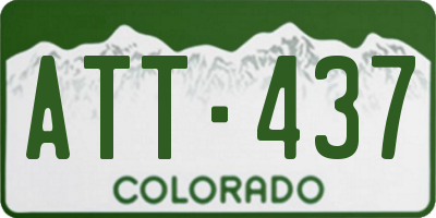 CO license plate ATT437