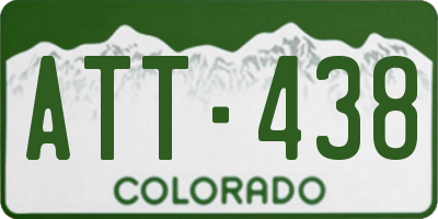 CO license plate ATT438