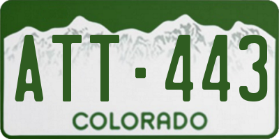 CO license plate ATT443