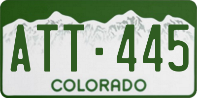 CO license plate ATT445