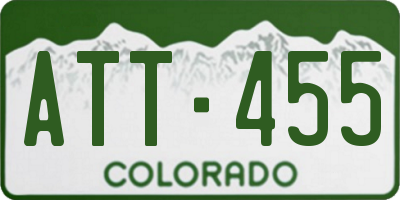 CO license plate ATT455