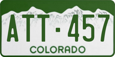 CO license plate ATT457