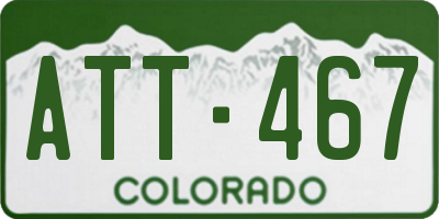 CO license plate ATT467