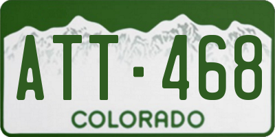 CO license plate ATT468