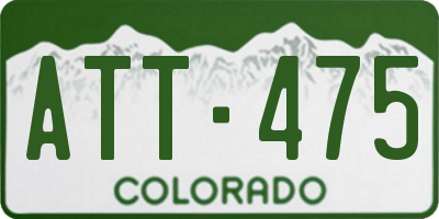 CO license plate ATT475