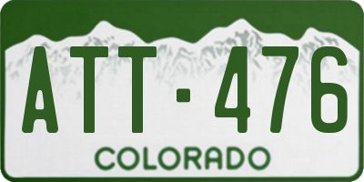 CO license plate ATT476