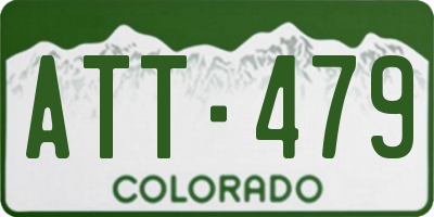 CO license plate ATT479