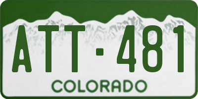 CO license plate ATT481