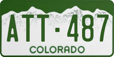 CO license plate ATT487
