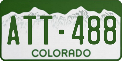 CO license plate ATT488