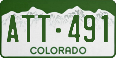 CO license plate ATT491