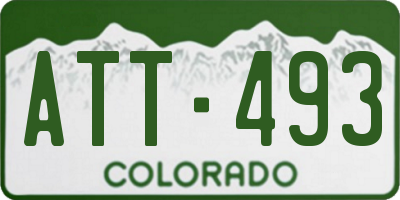 CO license plate ATT493