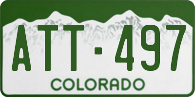 CO license plate ATT497