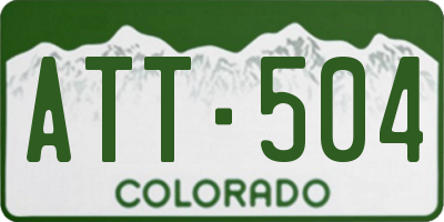 CO license plate ATT504