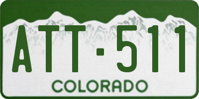 CO license plate ATT511