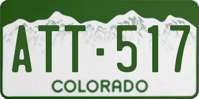 CO license plate ATT517