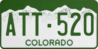 CO license plate ATT520