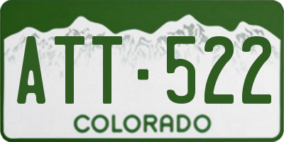 CO license plate ATT522