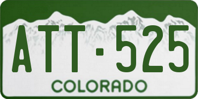 CO license plate ATT525