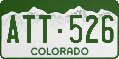 CO license plate ATT526